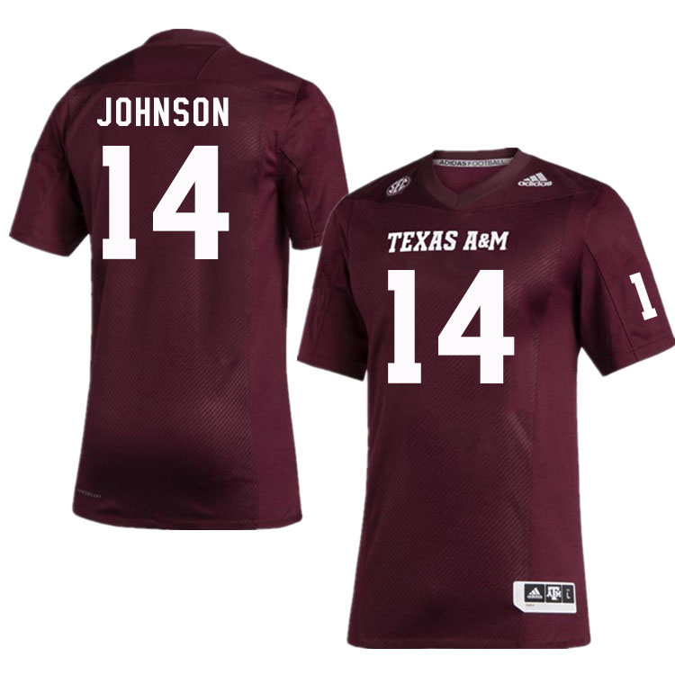 Men #14 Max Johnson Texas A&M Aggies College Football Jerseys Stitched Sale-Maroon - Click Image to Close